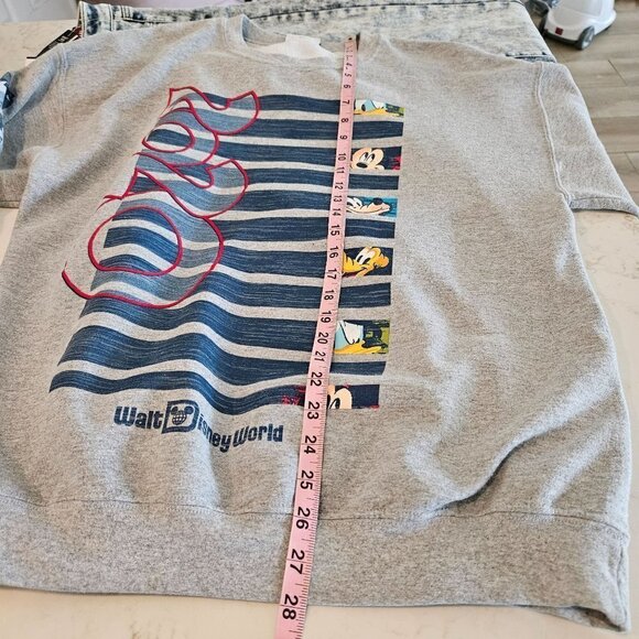 WALT DISNEY WORLD 2020 MEN'S LARGE Mickey & Friends Gray Sweatshirt Top Unisex - Picture 7 of 9